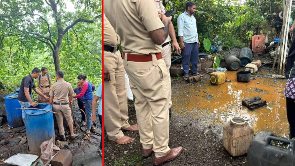 Mandavi police destroy village liquor distilleries