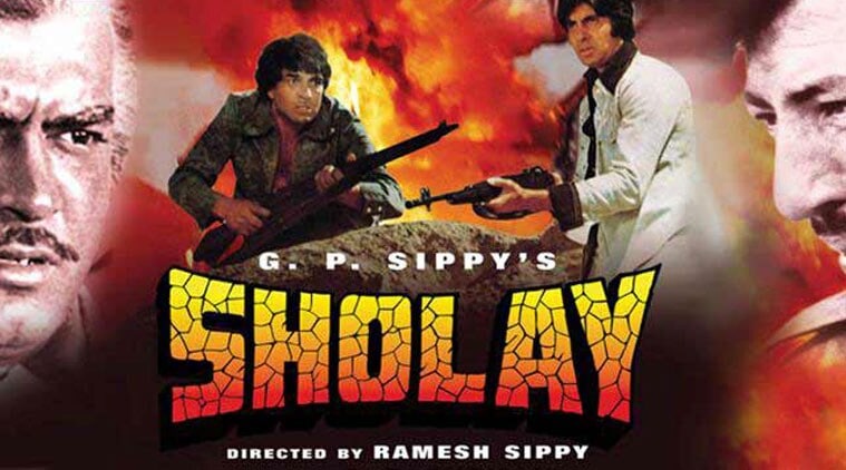 'शोले' सिनेमा पोस्टर (फोटो सौजन्य : लोकसत्ता)