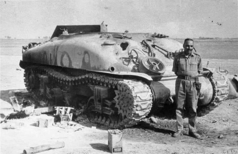 Destroyed Pakistani Sherman Tank