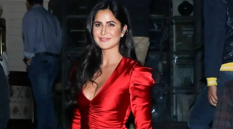 Katrina Kaif looked gorgeous in the red dress. (Express Photo: Varinder Chawla)
