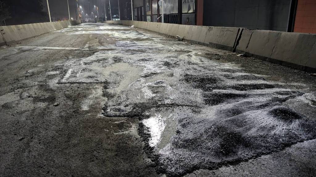 Potholes filled with Mastec asphalt technology on Katai Nilje flyover