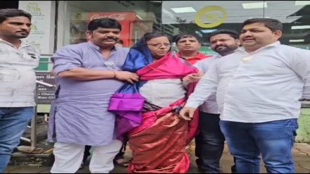 kalyan congress mama pagare hospitalized after bjp saree protest sparks political tension