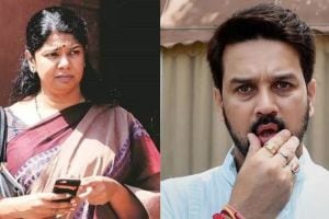 DMK MP Kanimozhi slam BJP MP Anurag Thakur