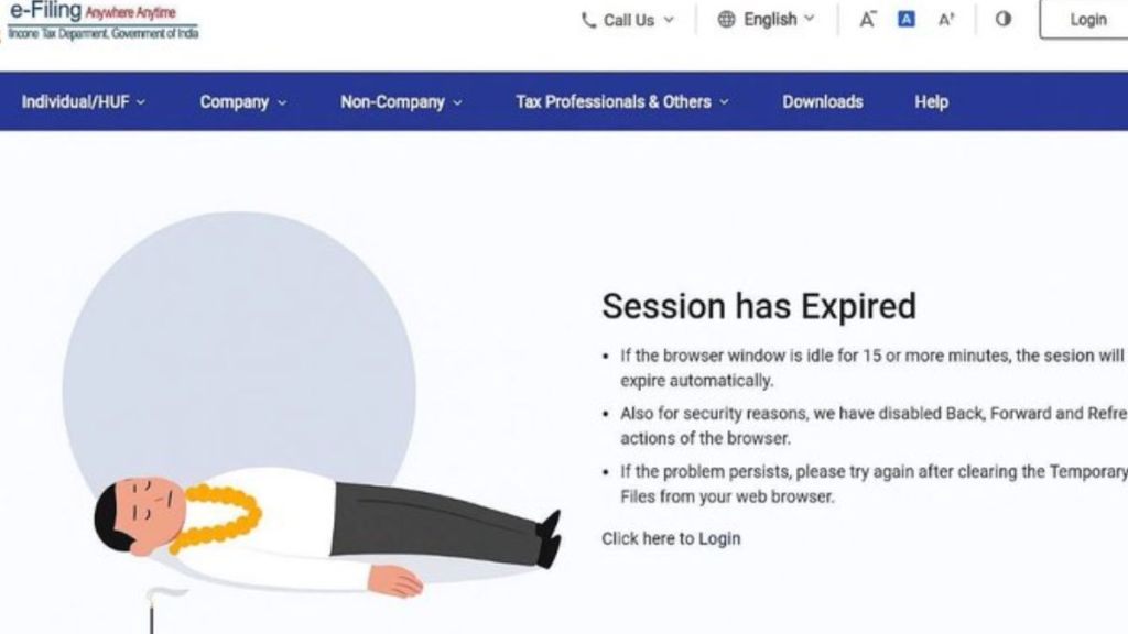 Dead body illustration on ITR portal On Last Day Of ITR Filing sparks debate marathi news