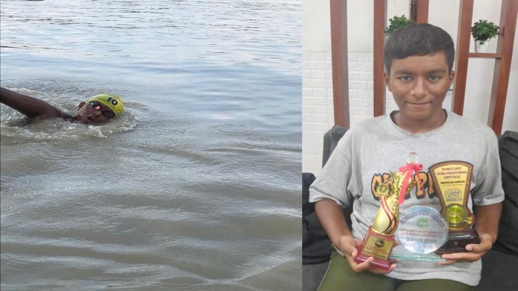 maharashtra Dombivli teen Aryan khedekar completes toughest open water swim
