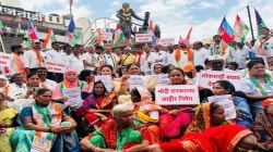 जनसुरक्षा विधेयकाच्या प्रतीची साताऱ्यात होळी; महाविकास आघाडीची जोरदार निदर्शने