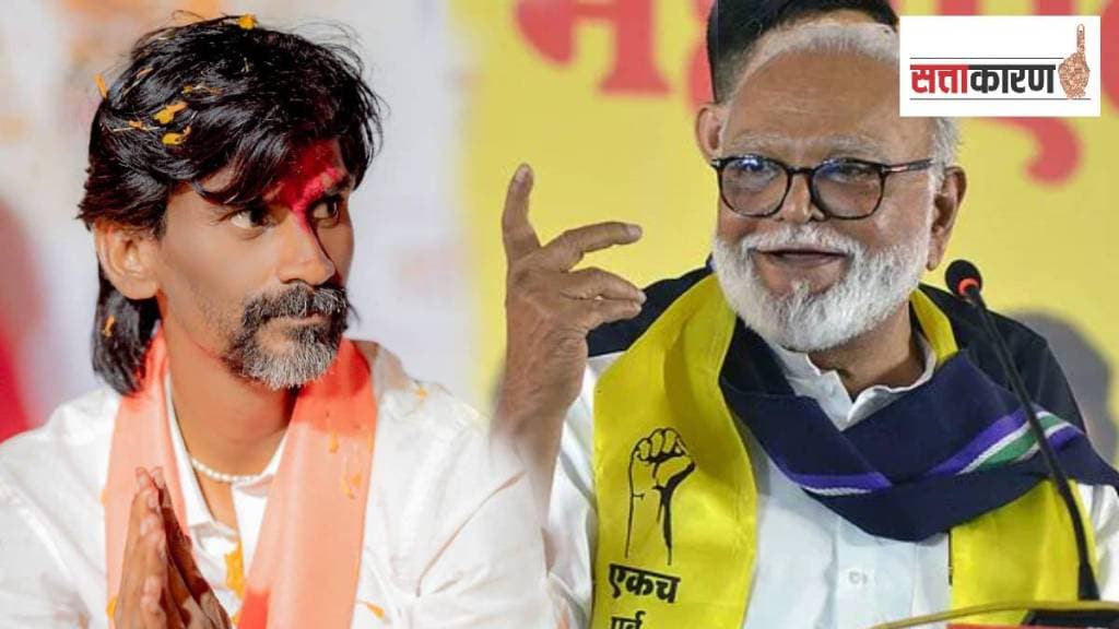 मराठा आंदोलक मनोज जरांगे पाटील आणि मंत्री छगन भुजबळ (छायाचित्र सोशल मीडिया)