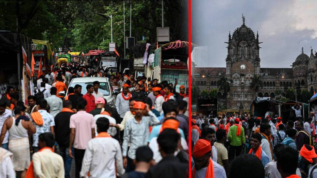 Crowd of Maratha protesters; Work from home option for many employees