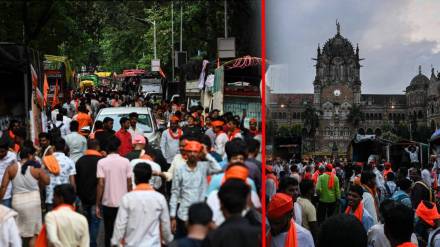 Crowd of Maratha protesters; Work from home option for many employees