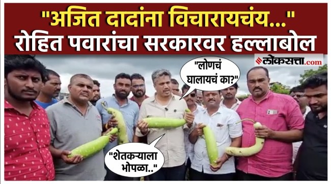 rohit pawar criticized mahayuti government over farmer issue