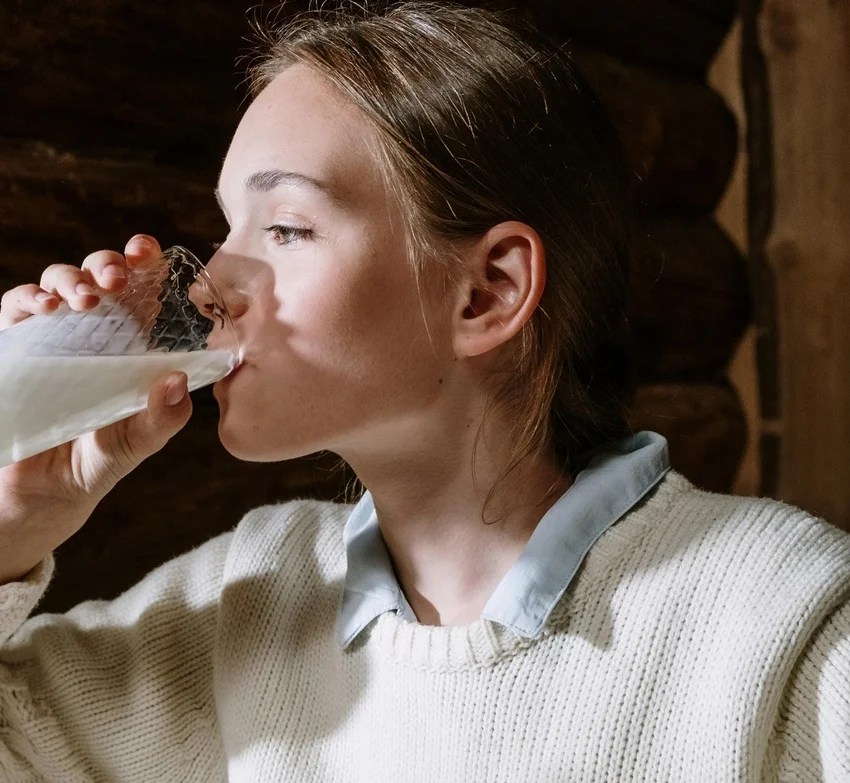 milk on empty stomach.