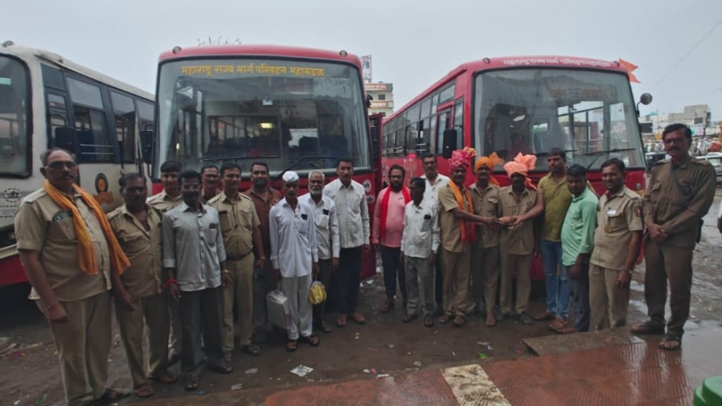 Rohit Pawar Karjat Depot Msrtc ST Bus