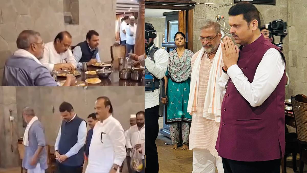 cm devendra fadnavis visit nana patekar home for ganpati festival