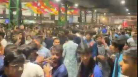 youth assaulted during navratri dandiya event goregaon clash video goes viral mumbai