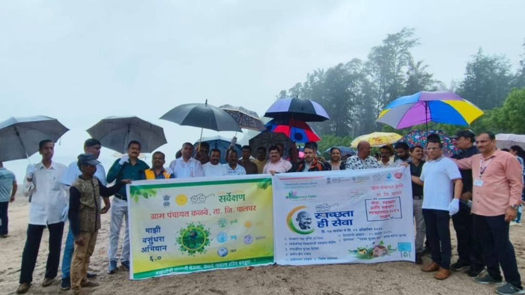 palghar kelwe beach cleaning drive highlights unused mpbc machines csr support need