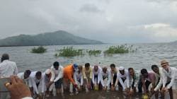 धोम धरण पाणी बचाव समितीतर्फे परिक्रमा, जलपूजन उत्साहात ; पाणी वापराबाबत शेतकऱ्यांत जनजागृती