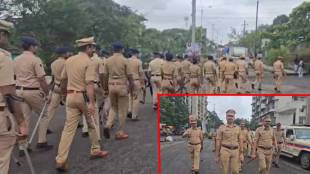 Police parade in Kalyan Dombivali on the occasion of Ganpati immersion