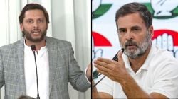 भारताविरोधात बोलणाऱ्यांची राहुल गांधींशी आघाडी; शाहिद आफ्रिदीने भारताविरोधात गरळ ओकताच भाजपाची टीका