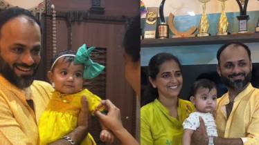 sharmishtha raut reveals baby girl face on social media 