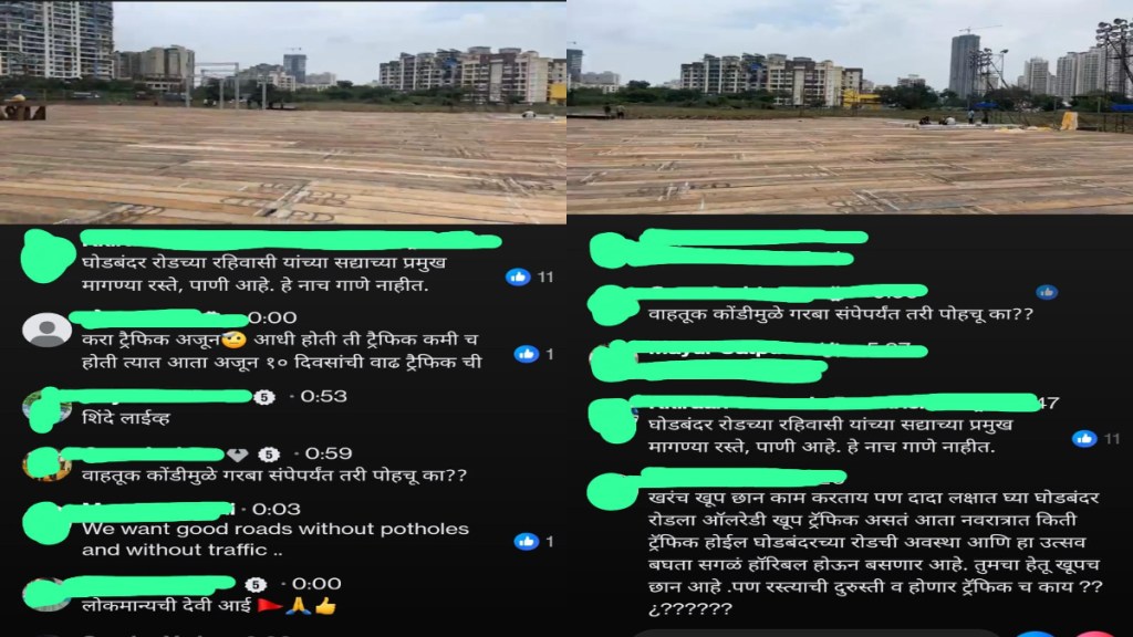 thane ghodbunder garba traffic chaos sparks local anger
