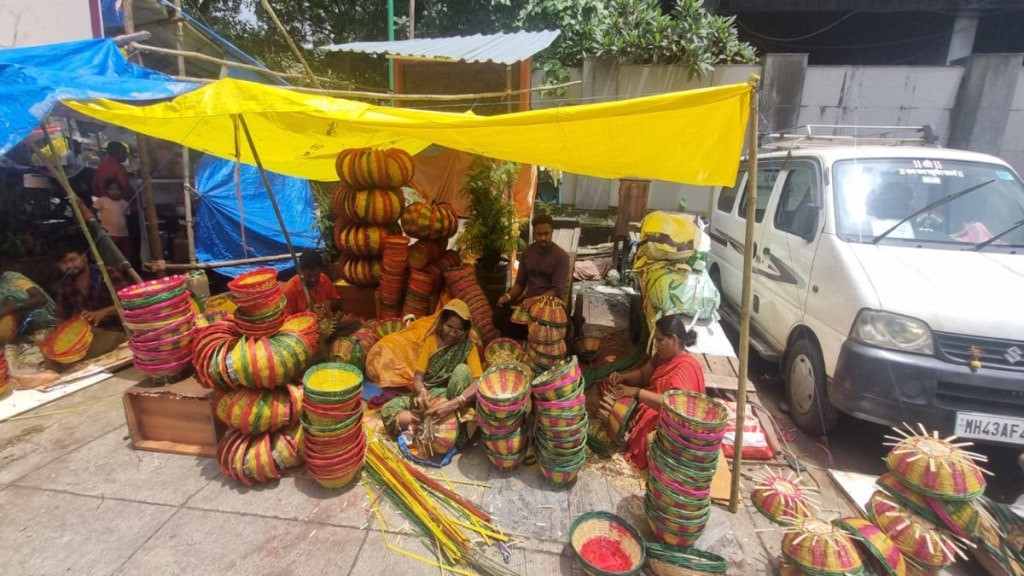thane navratri bamboo baskets market festival