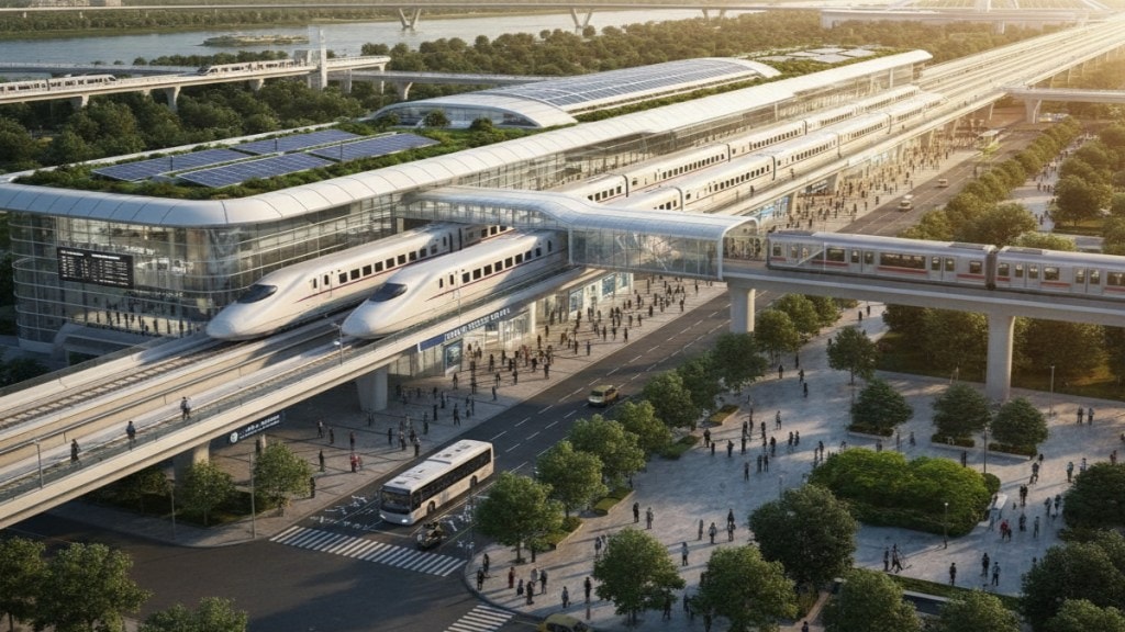 mumbai ahmedabad pm modi bullet train project thane station vision unveiled