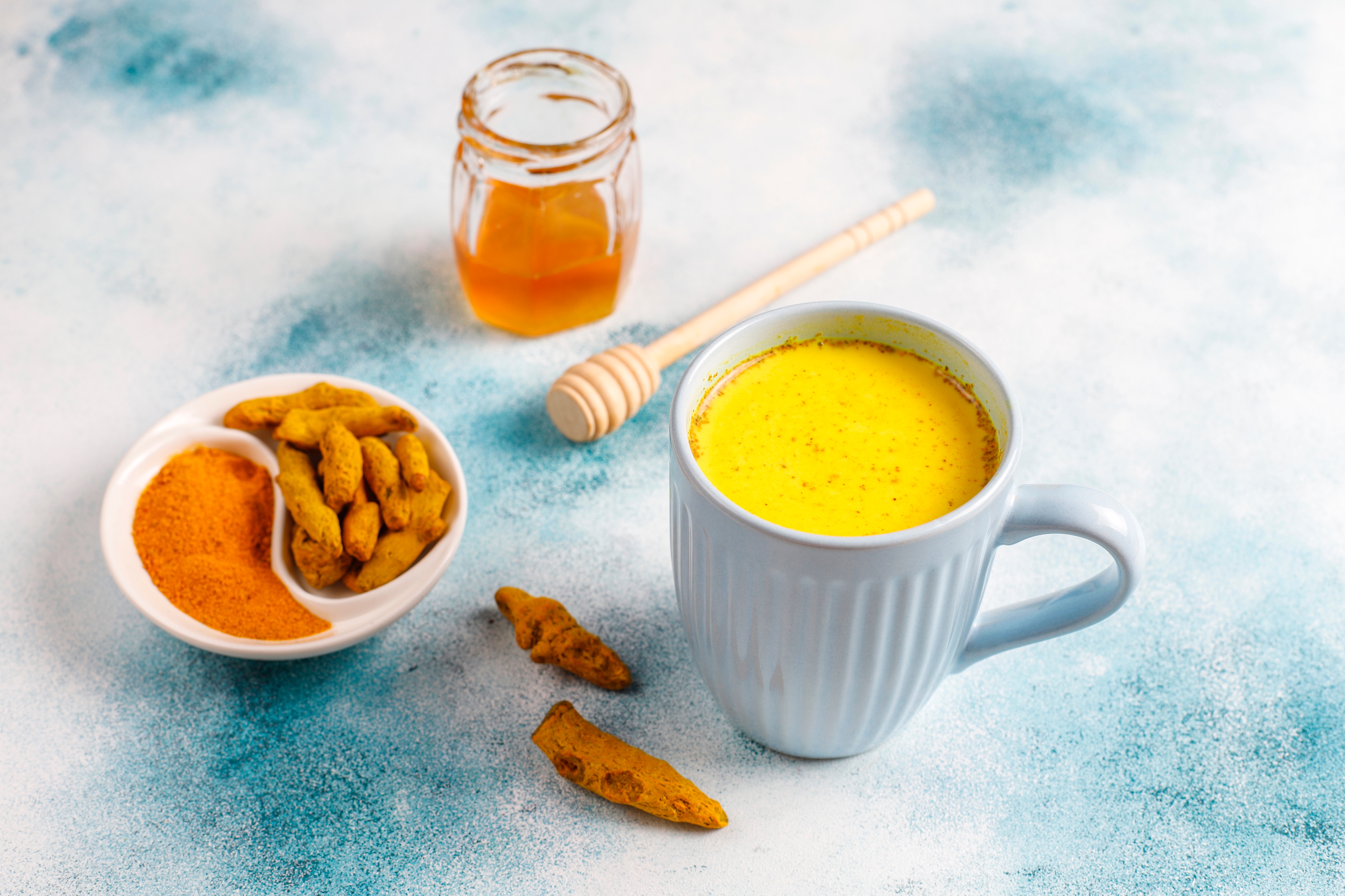 Turmeric water and turmeric milk