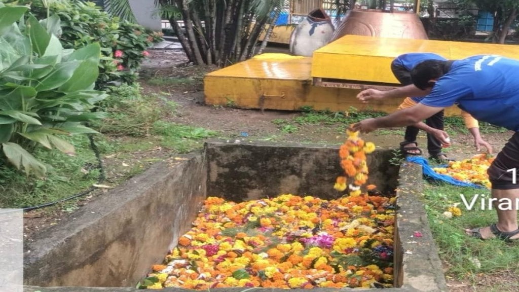 vasai virar composting from ganesh festival nirmalya
