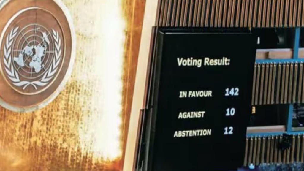 Two state solution approved at United Nations Israeli Palestinian conflict