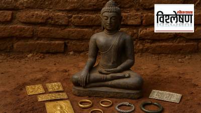 १,३०० वर्षे प्राचीन बुद्ध मूर्तिखाली सापडला सोन्याचा खजिना!