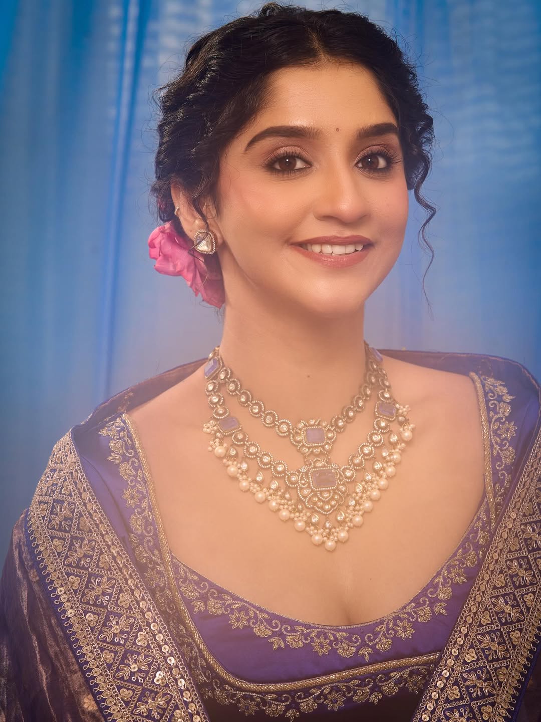 shivani sonar Blue lehenga royal photoshoot