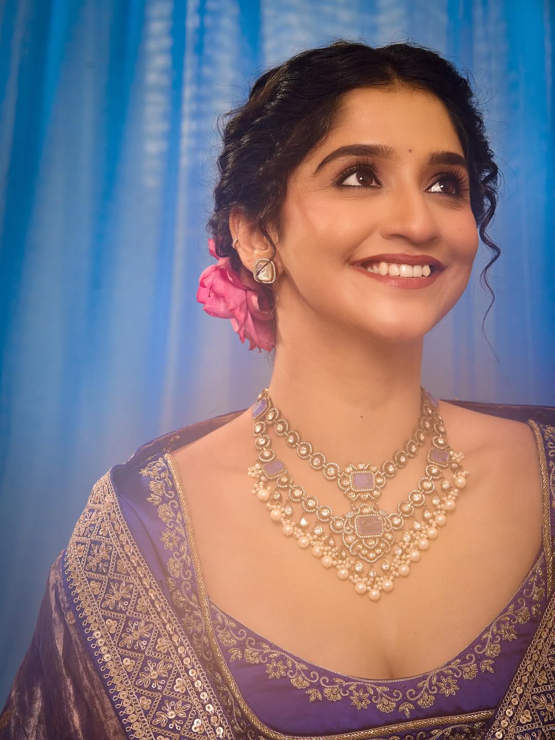 shivani sonar Blue lehenga royal photoshoot