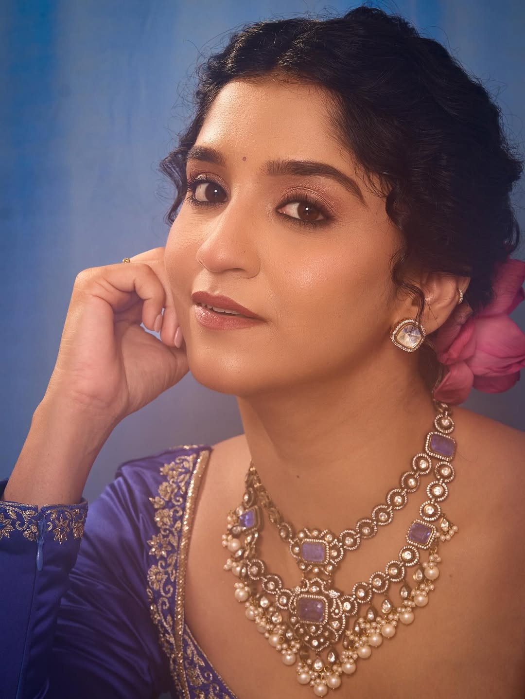 shivani sonar Blue lehenga royal photoshoot