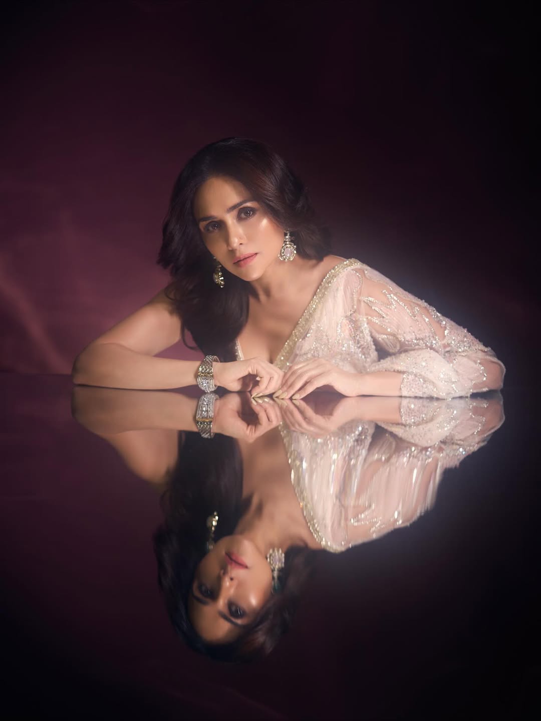 Amruta Khanvilkar royal saree look