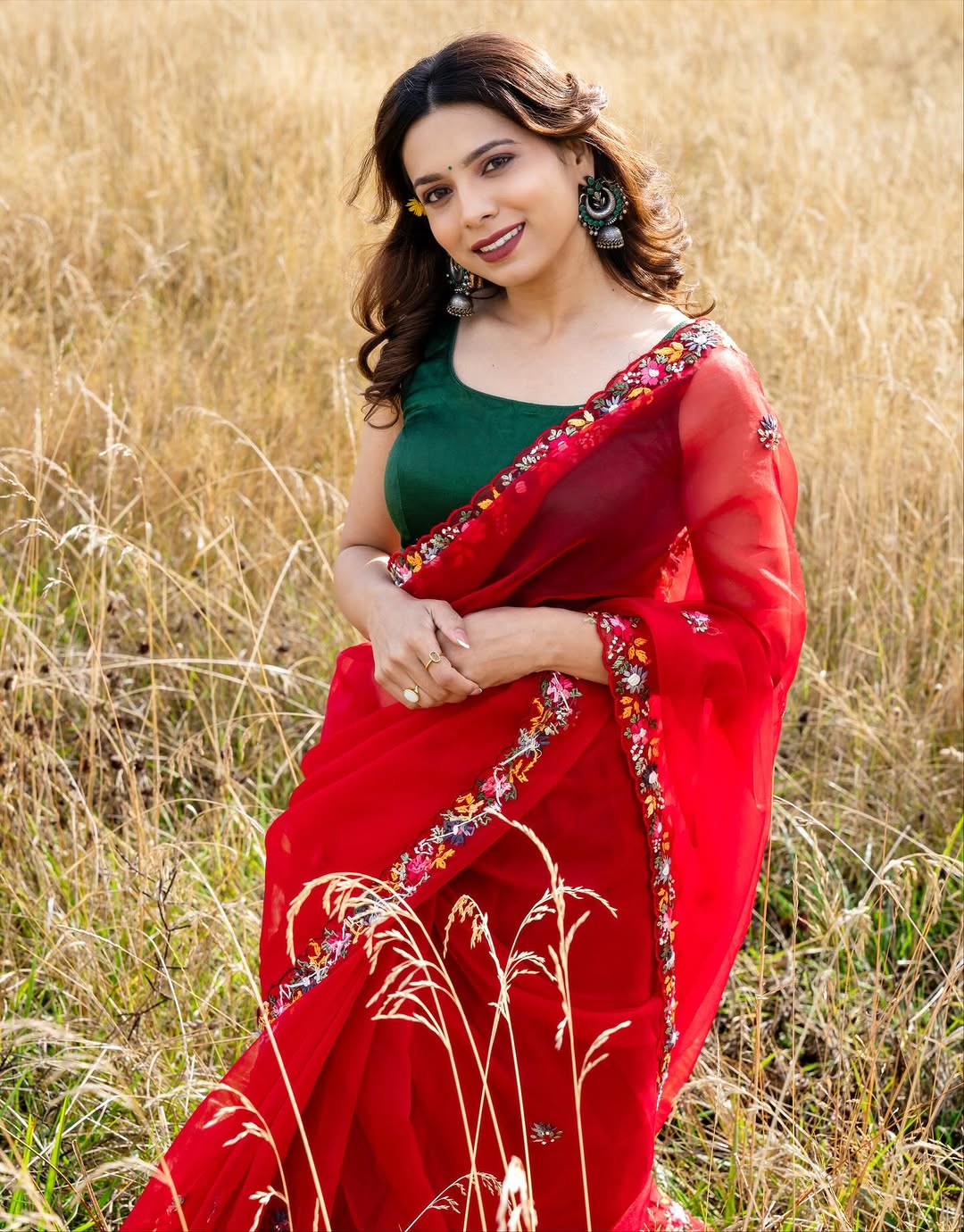 Anagha Atul Bhagre in traditional saree look