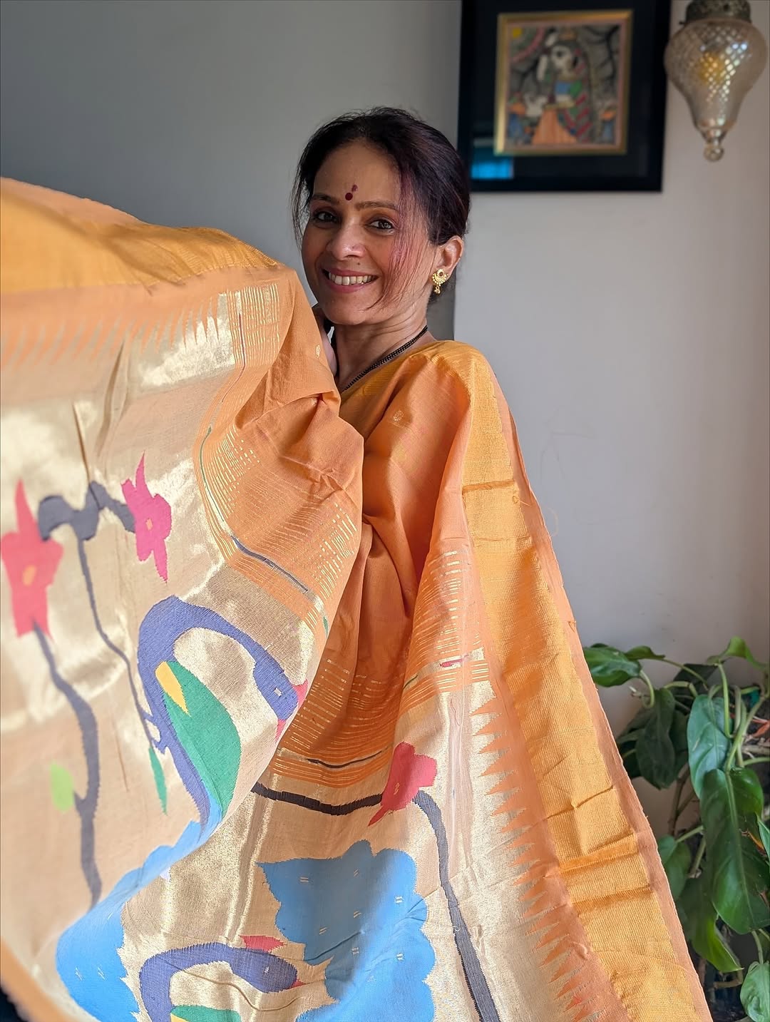 Aishwarya Narkar in green saree