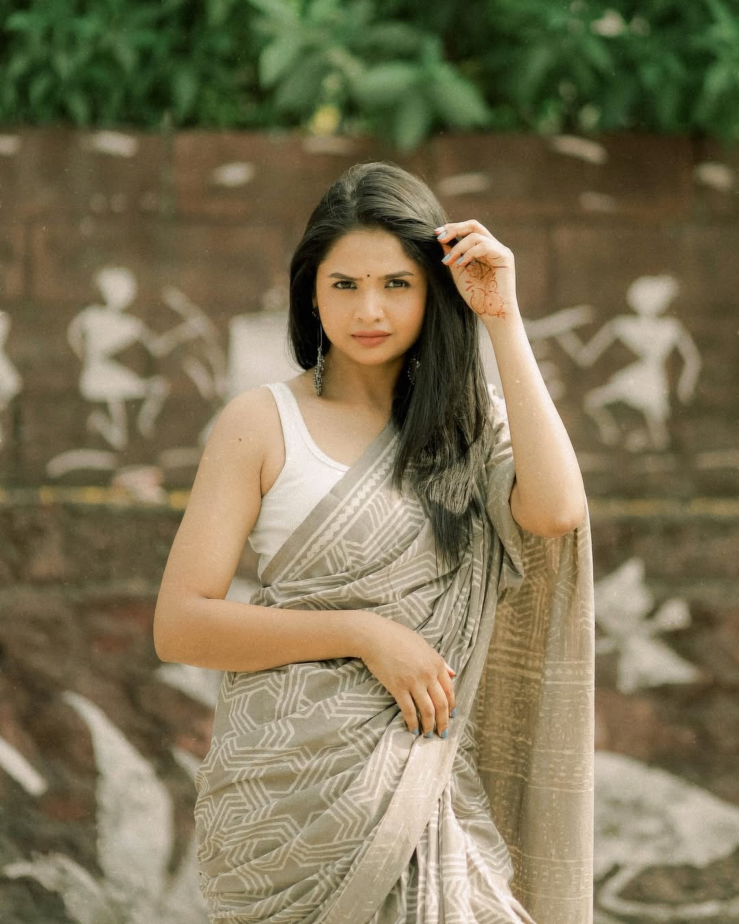 Apurva Gore Yellow Saree Look