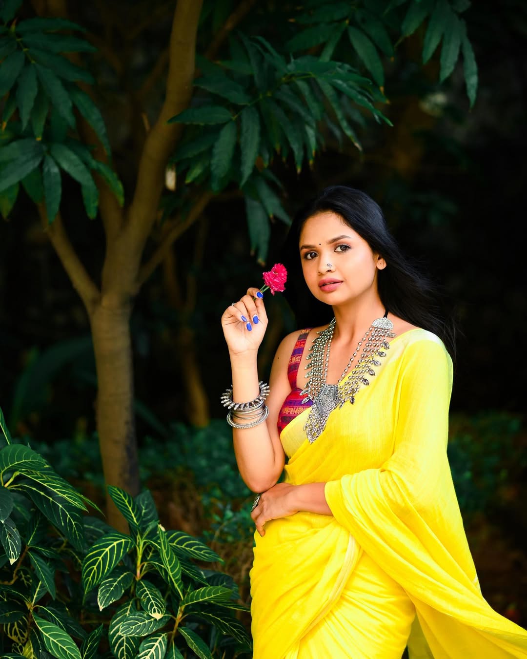 Apurva Gore Yellow Saree Look
