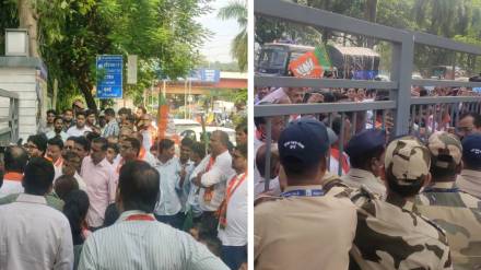bjp leaders and citizens protest against cidco over water supply issues in panvel bjp leaders and citizens protest against cidco over water supply issues in panvel