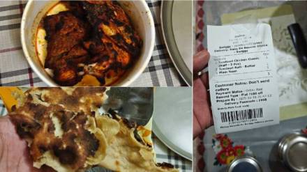 Sumit Agrawal took to LinkedIn to share photos of the tandoori chicken he received on the day of Diwali