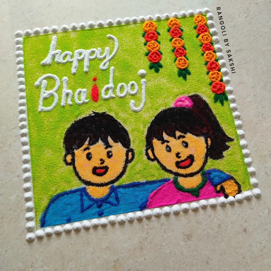 BhauBeej 2025 Rangoli Design Ideas