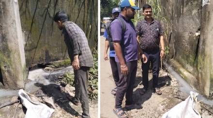 Chemical wastewater from industrial factories in Vasai Virar city is discharged without treatment