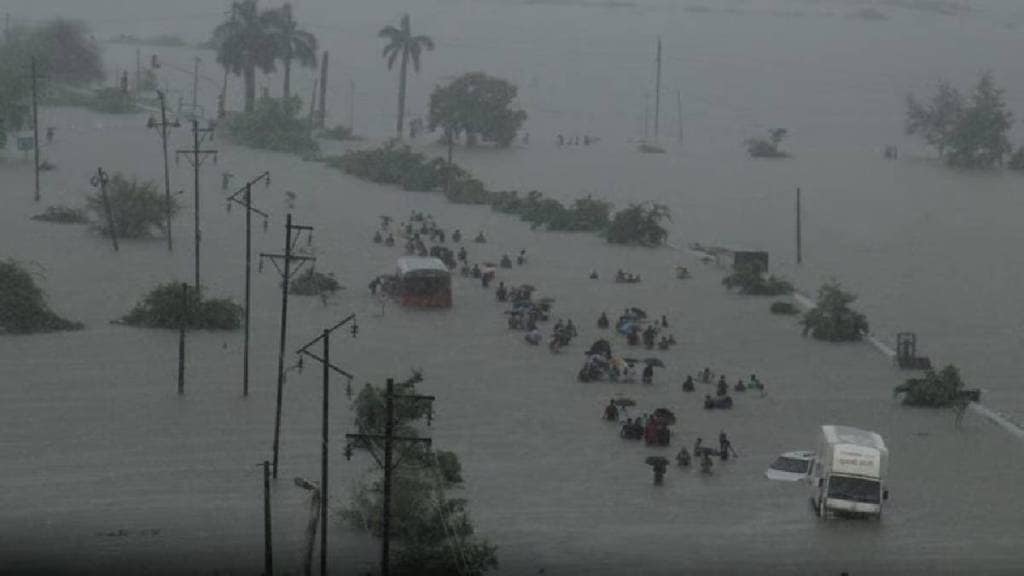 Control over the flood situation in Vasai Virar city