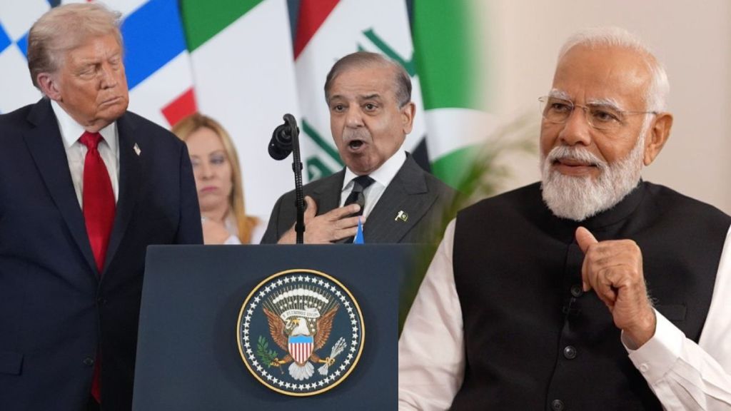 Donald-Trump-lauds-PM-Modi-in-front-of-pakistan-pm-Shehbaz-Sharif