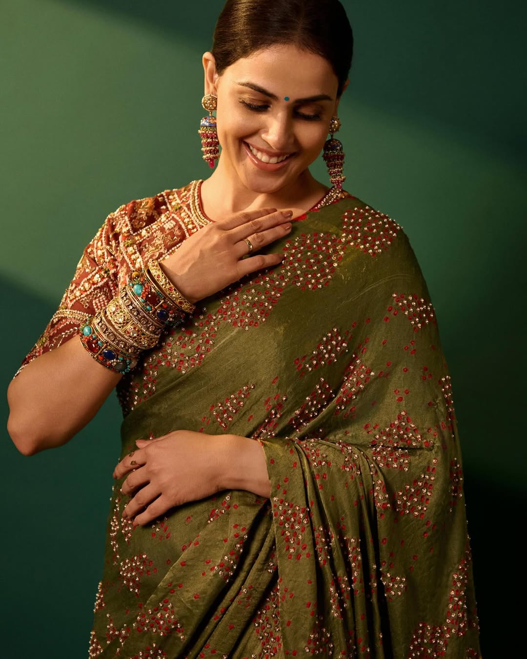 Genelia Deshmukh Diwali 2025 Look
