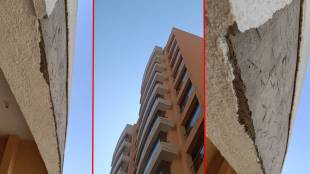 Patra Chawl Rehabilitation Building's Plaster collapses again