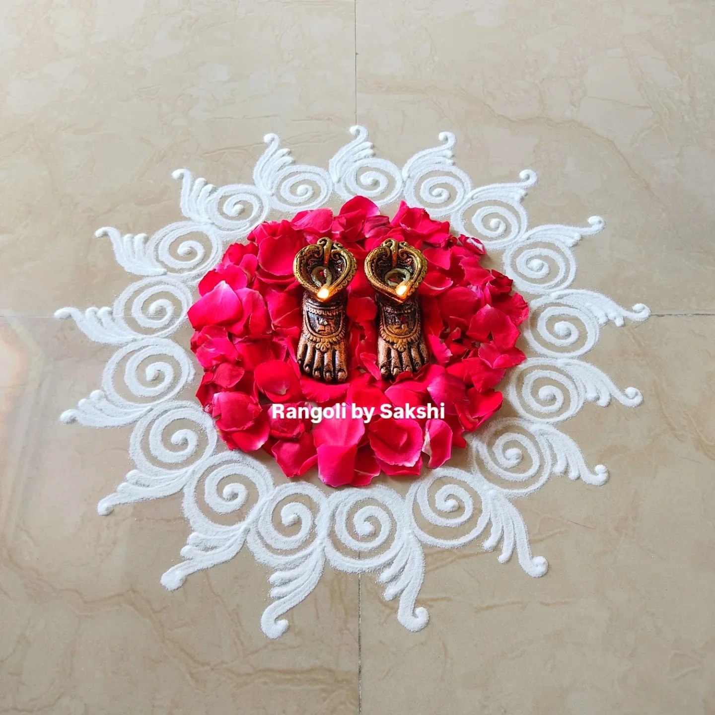 Laxmi Pujan 2025 Easy Rangoli Design