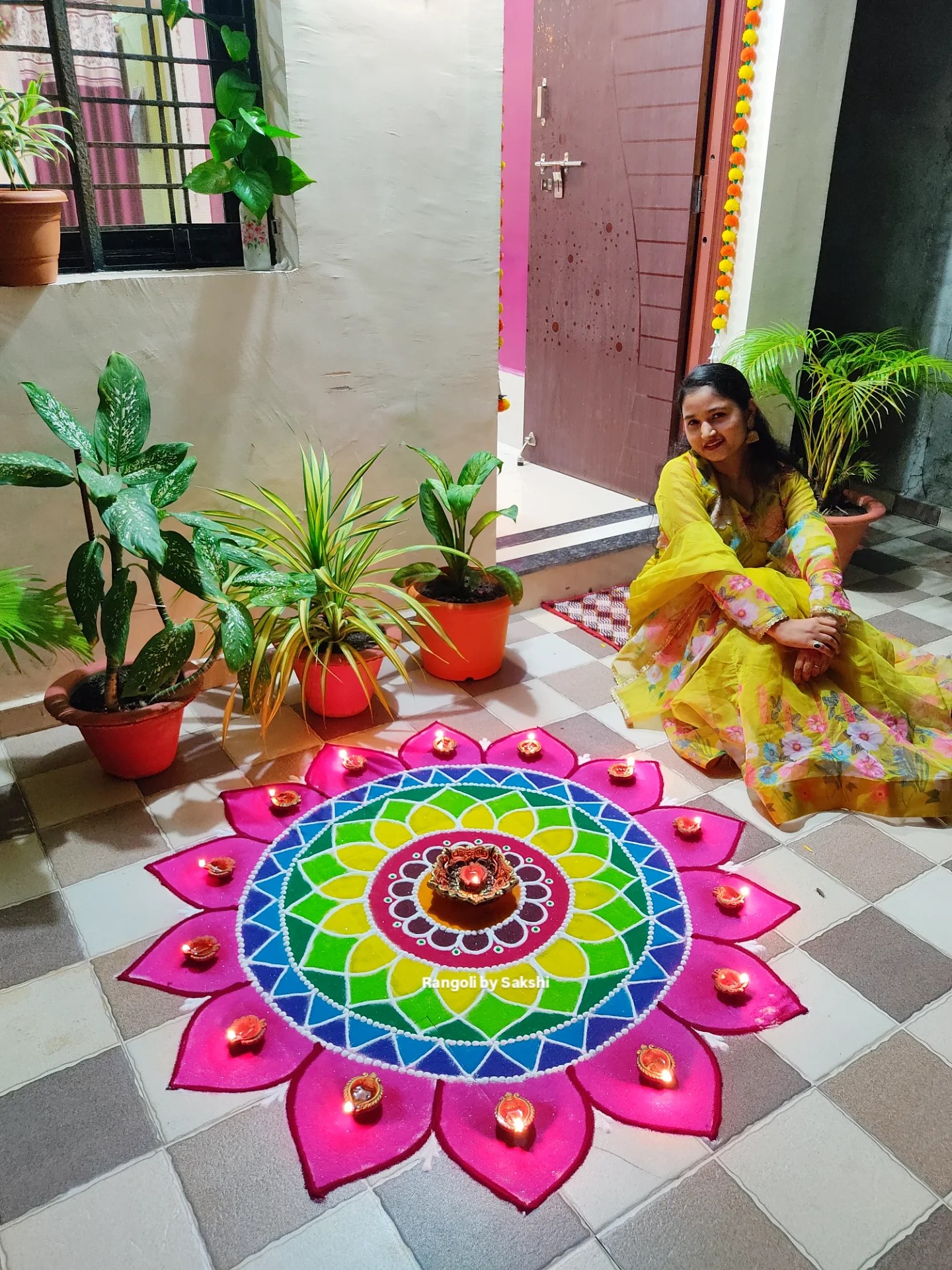Laxmi Pujan 2025 Easy Rangoli Design