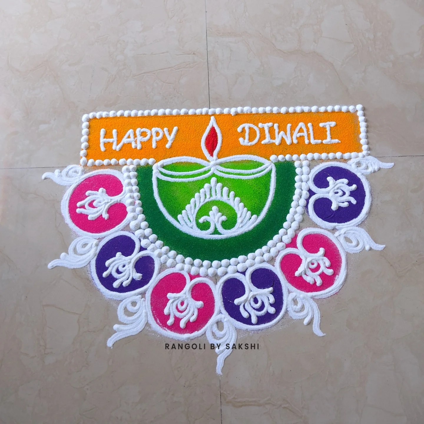 Laxmi Pujan 2025 Easy Rangoli Design