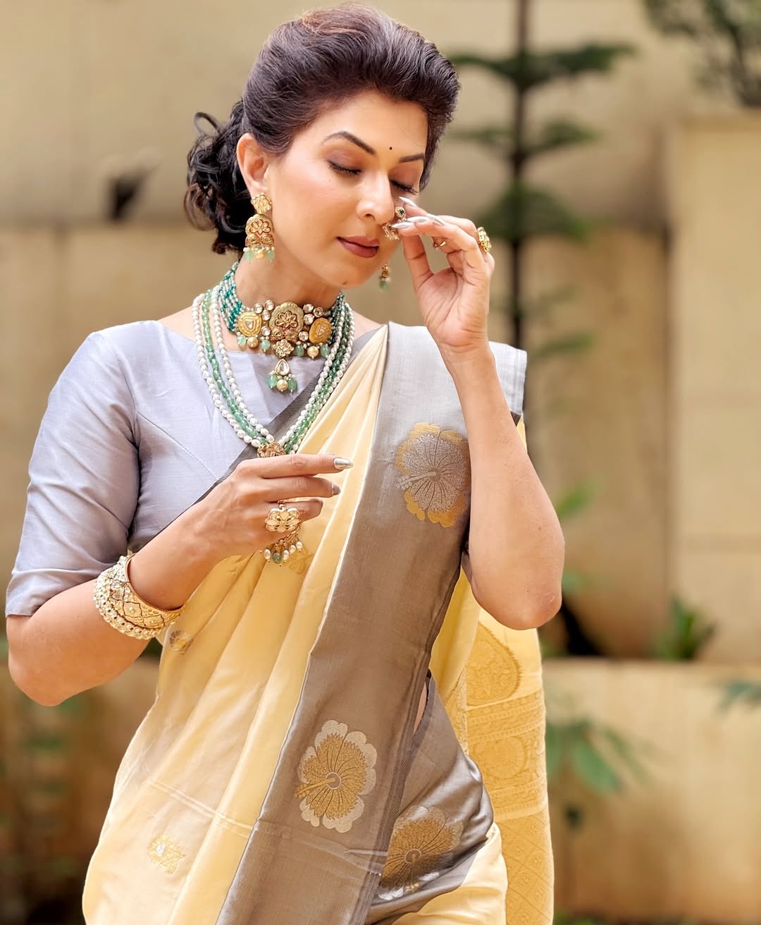 Madhavi Nimkar Saree Look